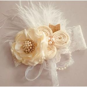 Vintage Flower Bowa Headband Baby
